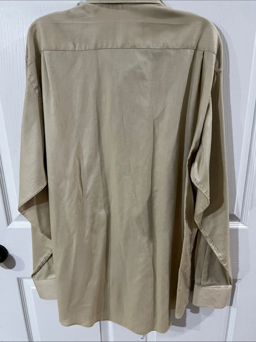 Roberto Villini Men's Tan Long-Sleeve Dress Shirt 17.5 / 36/37